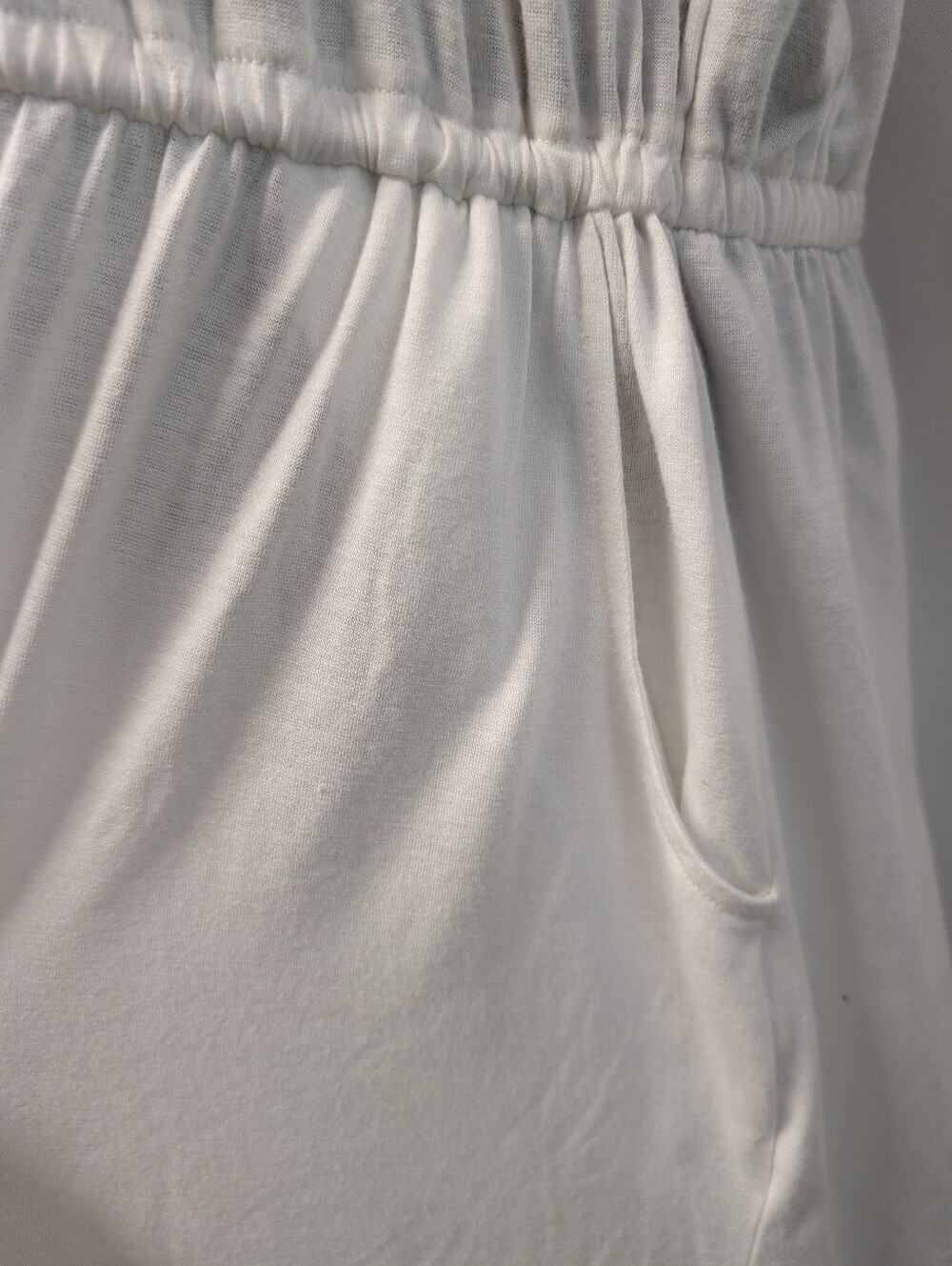 Sonnet Shores White Lace Shoulder Drawstring Waist Pocket Midi Soft Dress 1X - Picture 6 of 8